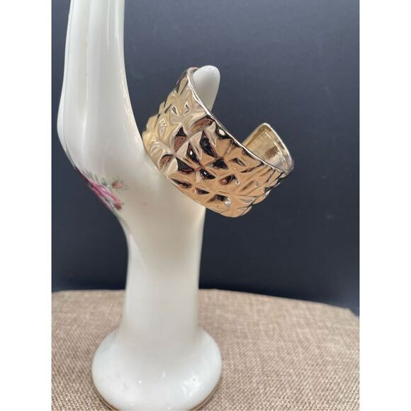 BCBG Generation Gold Tone Cuff Bracelet - Picture 1 of 9